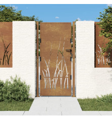 Sodo vartai, 105x205cm, corten plienas, žolės dizaino