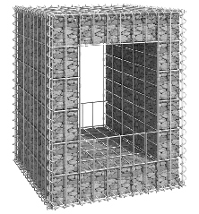 Gabiono krepšio kolona, 50x50x60cm, geležis