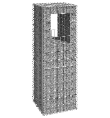 Gabiono krepšio kolona, 50x50x140cm, geležis