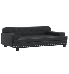 Vaikiška sofa, juodos spalvos, 90x53x30cm, dirbtinė oda