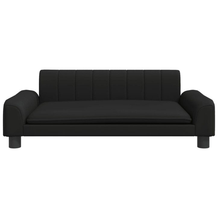 Vaikiška sofa, juodos spalvos, 90x53x30cm, dirbtinė oda