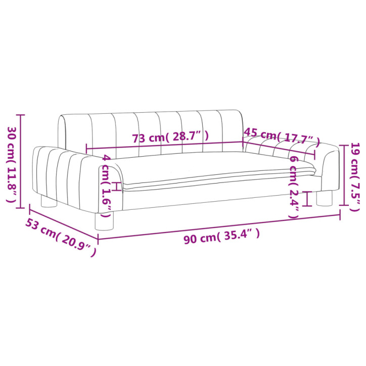 Vaikiška sofa, juodos spalvos, 90x53x30cm, dirbtinė oda