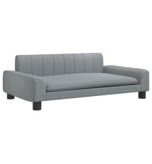 Vaikiška sofa, šviesiai pilkos spalvos, 90x53x30cm, audinys