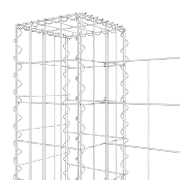 Gabionų krepšiai su 5 kolonomis, 500x20x100cm, geležis