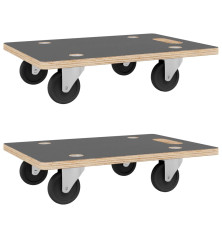 Platforminiai vežimėliai, 2vnt., 80x55x11,5cm, stačiakampiai