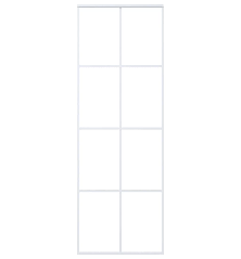 Stumdomos durys, baltos, 76x205cm, ESG stiklas ir aliuminis