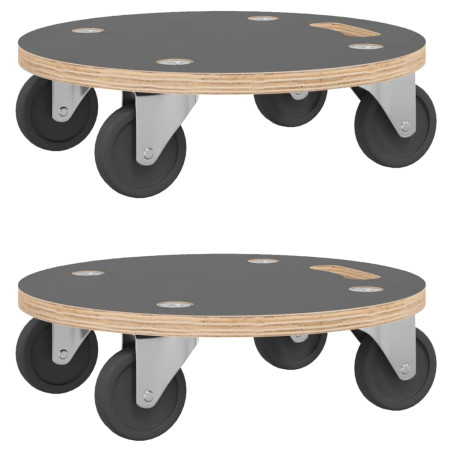 Platforminiai vežimėliai, 2vnt., 38x11,5cm, apskriti