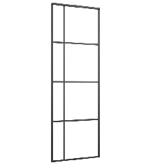 Stumdomos durys, juodos, 76x205cm, ESG stiklas ir aliuminis