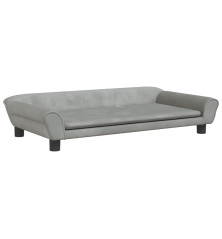 Vaikiška sofa, šviesiai pilkos spalvos, 100x50x26cm, aksomas