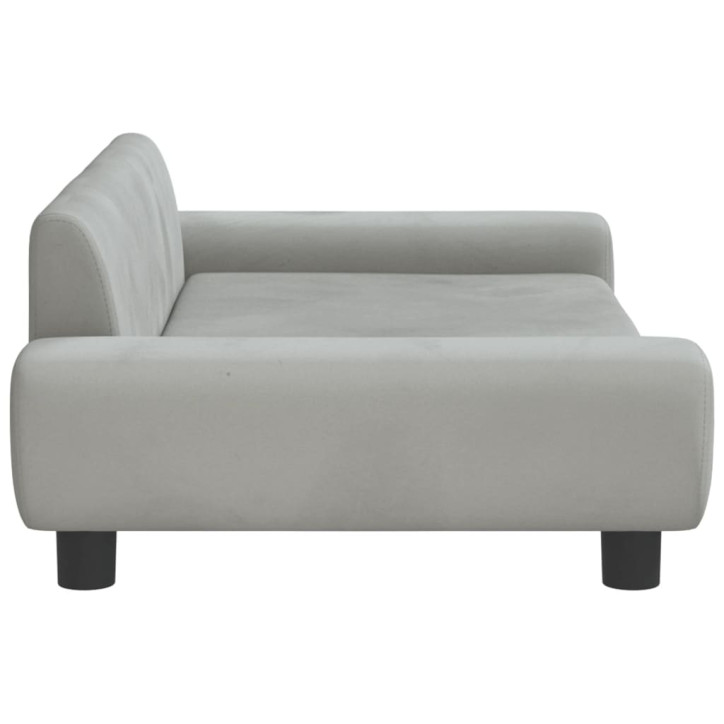 Vaikiška sofa, šviesiai pilkos spalvos, 100x54x33cm, aksomas