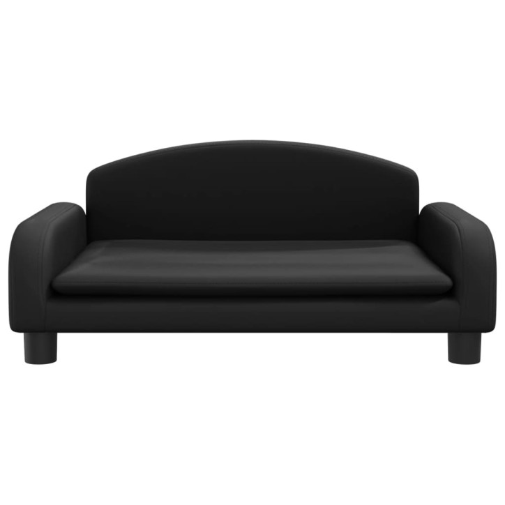 Vaikiška sofa, juodos spalvos, 70x45x30cm, dirbtinė oda