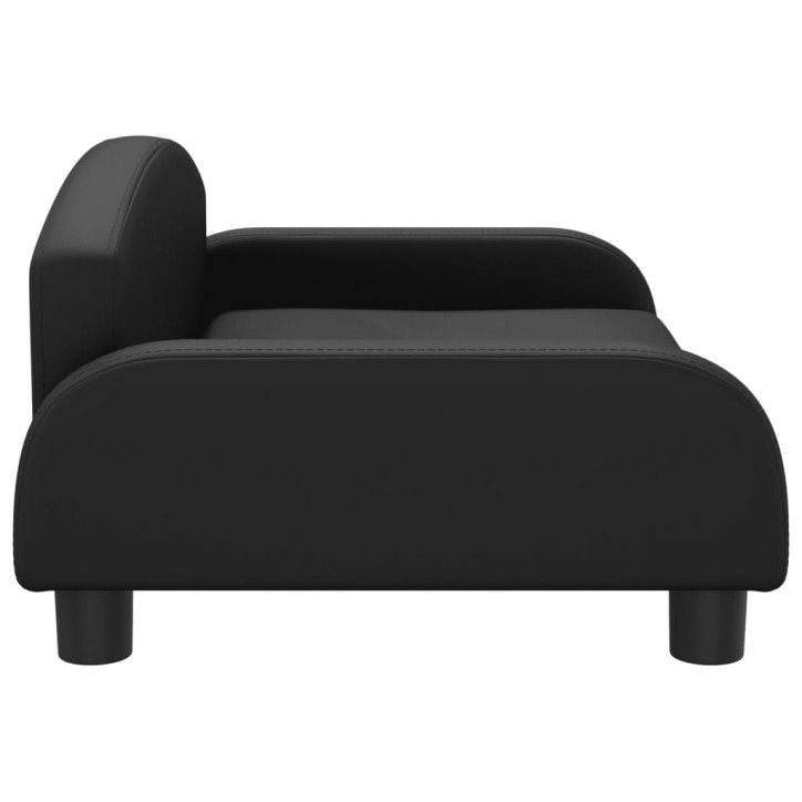 Vaikiška sofa, juodos spalvos, 70x45x30cm, dirbtinė oda