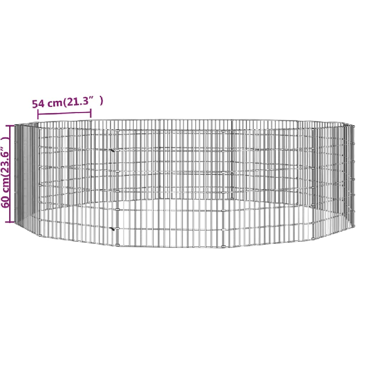 Triušių narvas, 12 segmentų, 54x60cm, galvanizuota geležis