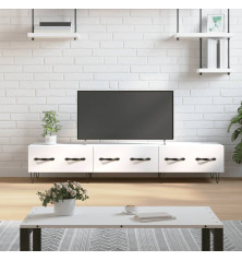 Televizoriaus spintelė, balta, 150x36x30cm, apdirbta mediena