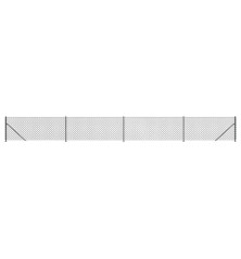 Tinklinė tvora su flanšais, antracito spalvos, 1x10m