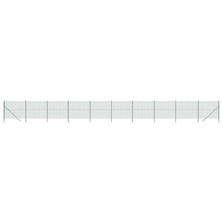 Vielinė tinklinė tvora, žalia, 1,6x25m, galvanizuotas plienas