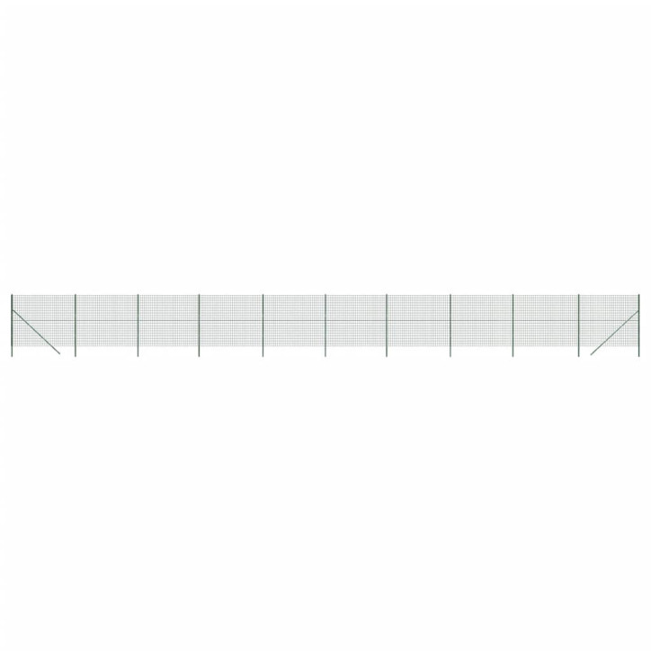 Vielinė tinklinė tvora, žalia, 1,4x25m, galvanizuotas plienas