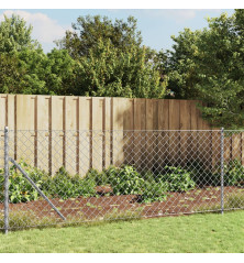 Tinklinė tvora su smaigais, sidabrinės spalvos, 1,1x25m
