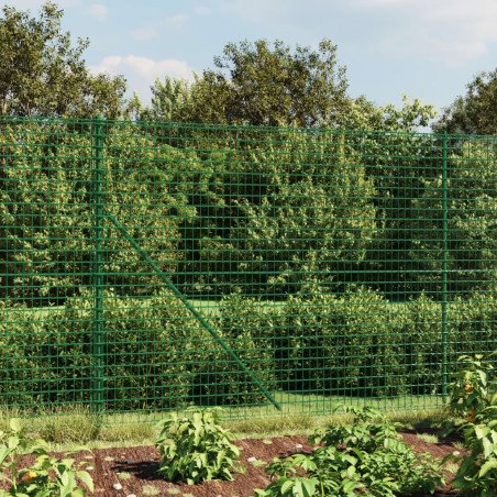 Vielinė tinklinė tvora, žalia, 1,4x10m, galvanizuotas plienas