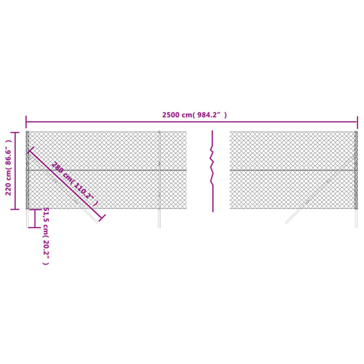 Tinklinė tvora, žalios spalvos, 2,2x25m