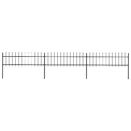 Sodo tvora su iečių viršugal., juoda, 5,1x0,6m, plienas
