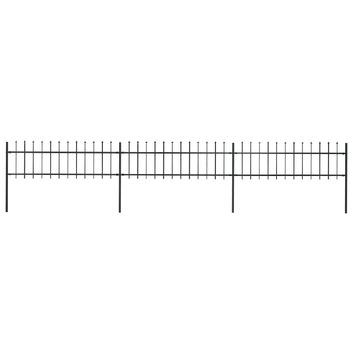 Sodo tvora su iečių viršugal., juoda, 5,1x0,6m, plienas