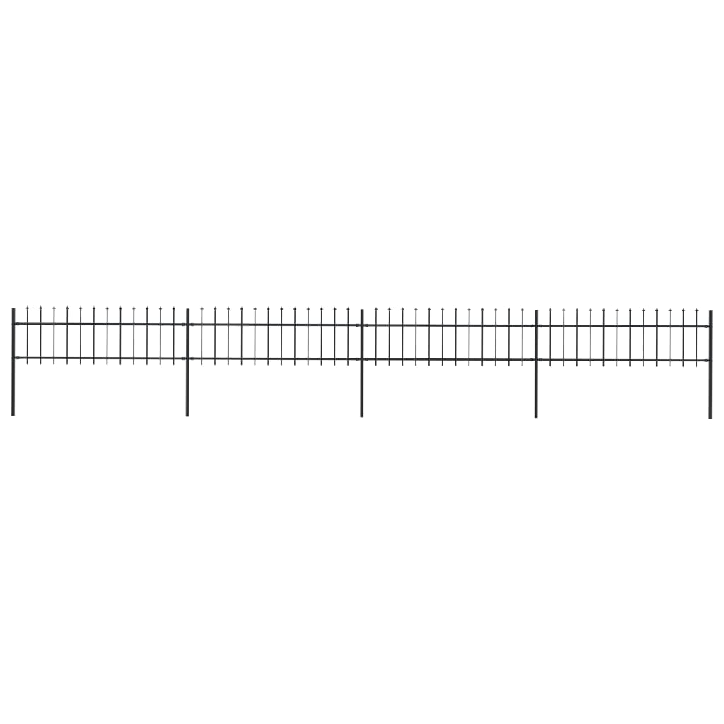 Sodo tvora su iečių viršugal., juoda, 6,8x0,6m, plienas