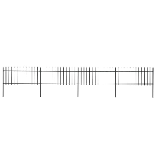 Sodo tvora su iečių viršugal., juoda, 6,8x0,8m, plienas