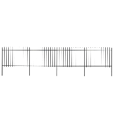 Sodo tvora su iečių viršugal., juoda, 6,8x1,2m, plienas