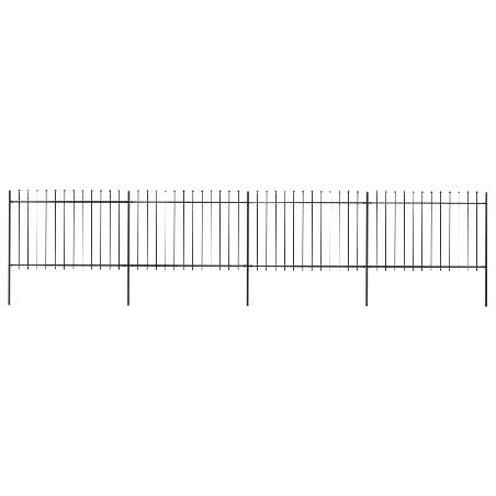 Sodo tvora su iečių viršugal., juoda, 6,8x1,2m, plienas