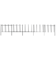 Sodo tvora su iečių viršugal., juoda, 8,5x1,2m, plienas