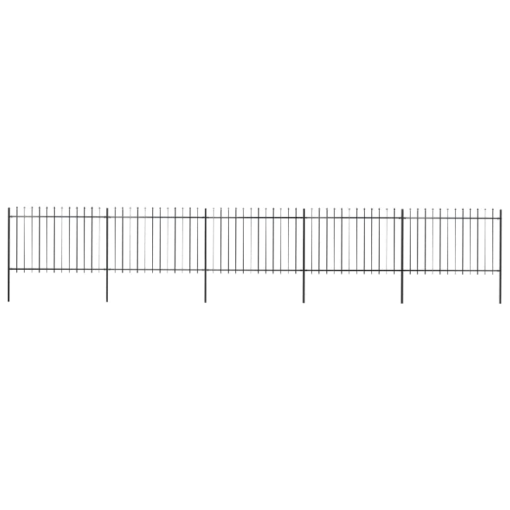 Sodo tvora su iečių viršugal., juoda, 8,5x1,2m, plienas
