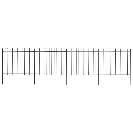 Sodo tvora su iečių viršugal., juoda, 6,8x1,5m, plienas