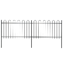 Sodo tvora su apvaliais viršugaliais, juoda, 3,4x1 m, plienas