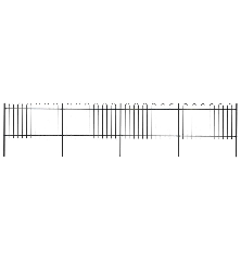 Sodo tvora su apvaliais viršugaliais, juoda, 6,8x1 m, plienas