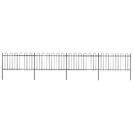 Sodo tvora su apvaliais viršugaliais, juoda, 6,8x1 m, plienas