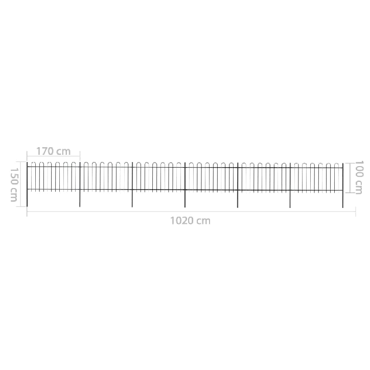 Sodo tvora su apvaliais viršug., juoda, 10,2x1 m, plienas