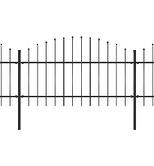 Sodo tvora su iečių viršug., juoda, (1-1,25)x8,5m, plienas