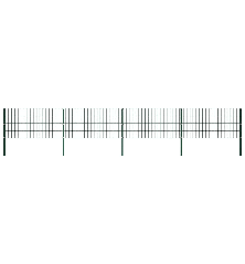 Tvoros segmentai su stulpais, žalios sp., 6,8x0,8m, geležis