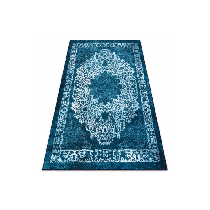 Mėlynas kilimas su ornamentais ANTIKA