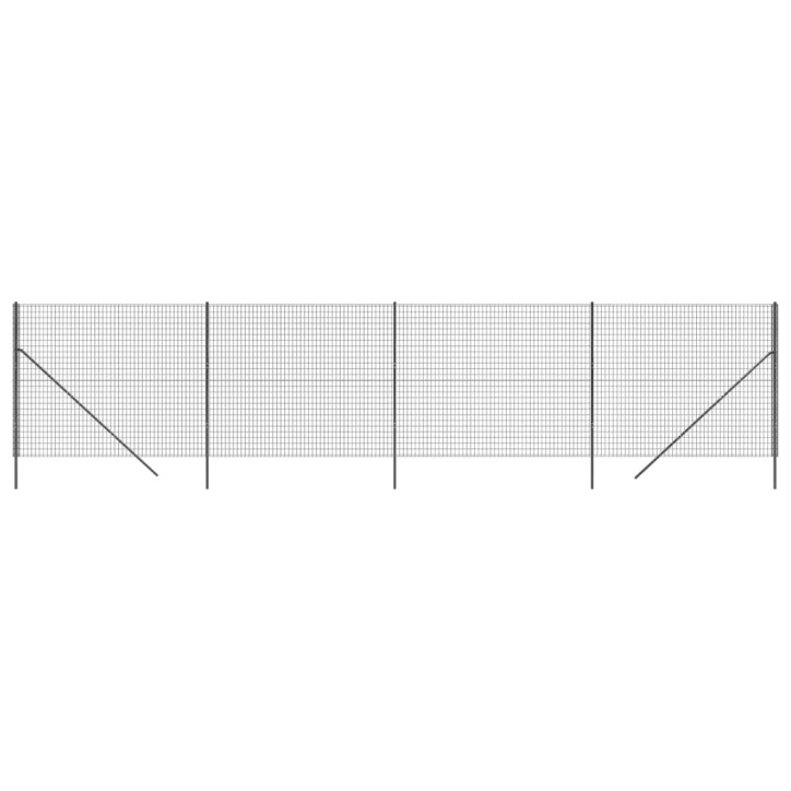 Vielinė tinklinė tvora, antracito, 2x10m, galvanizuotas plienas