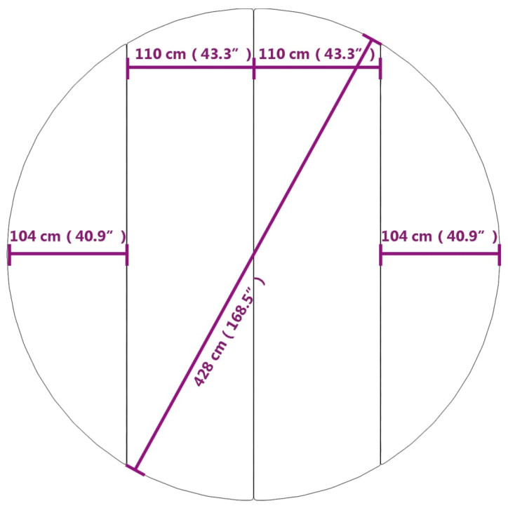 Baseino paklotas, pilkas, 428cm, poliesterio geotekstilė