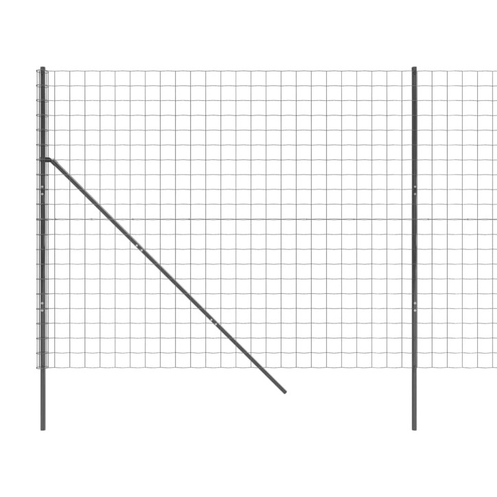 Vielinė tinklinė tvora, antracito, 2x25m, galvanizuotas plienas