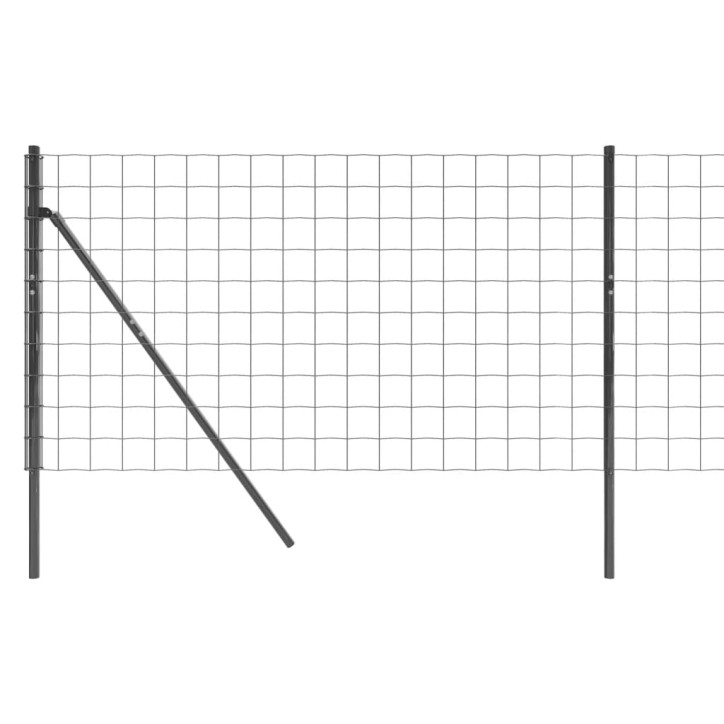 Vielinė tinklinė tvora, antracito, 0,8x25m, plienas