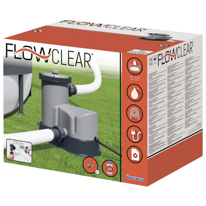 Bestway Flowclear Baseino siurblys su filtru, 5678 l/val.