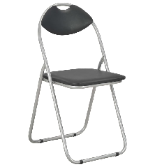 Sulankstomos valgomojo kėdės, 2vnt., juodos sp., dirbtinė oda
