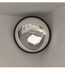 Sferinis kelio/patalpų veidrodis, juodas, 40cm, akrilas