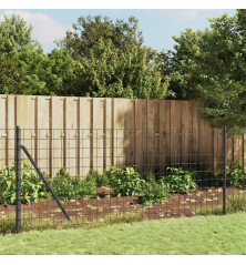 Vielinė tinklinė tvora su smaigais, antracito spalvos, 0,8x25m