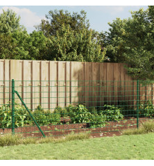 Vielinė tinklinė tvora su flanšais, žalios spalvos, 1x25 m