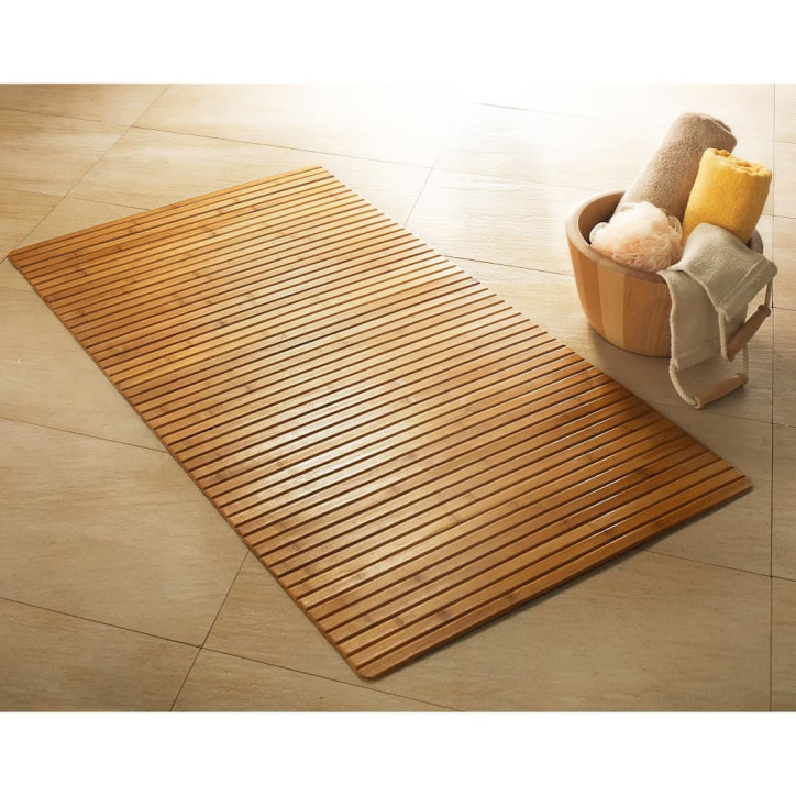 430276 Kleine Wolke Bath Rug "Bambus" 50x80 cm Brown